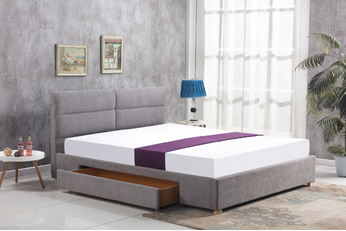 Čalúnená posteľ Merida 160x200 - svetlý popol