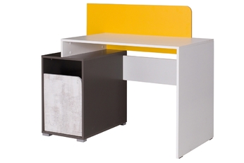 Psací stůl Travel 8 Bílý/Grafitový/Enigma/žlutý