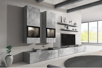 Obývací stěna pro obývacího pokoje Baros 10 - světlý beton