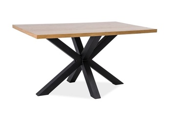 stôl Cross 180x90 okleina prírodná Dub/Čierny