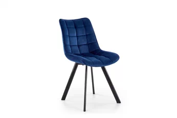 židle čalouněné Clemio - tmavě modrá welwet Bluvel 86 / černé nožičky