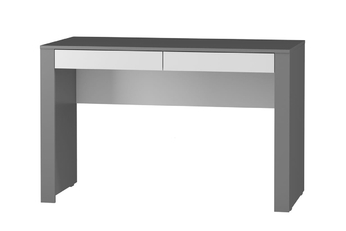 Písací stôl so zásuvkami Alabama ABB-1 biely mat / šedý mat