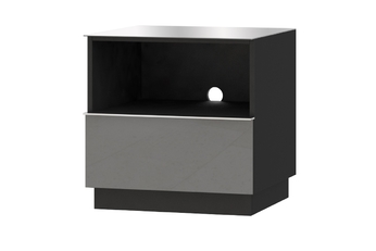 TV stolek Helio 37 modulární - černá / šedé sklo