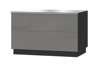 TV stolek Helio 39 výklopný modulární - černá / šedé sklo