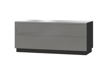 TV stolek Helio 41 výklopný modulární - černá / šedé sklo