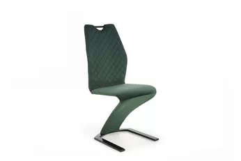 Stolička čalúnená K442 - ciemno Zelený velúr Bluvel 78