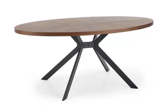 Stôl owalny Locarno 170x90 cm - orech / čierny