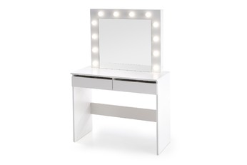Moderný toaletný stolík Hollywood s osvetlením - biela