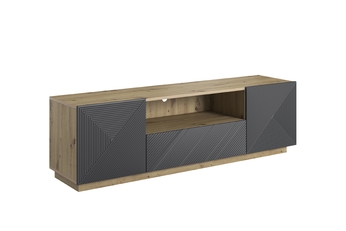 TV skrinka z szuflada Asha 167 cm - artisan / rivier stone mat