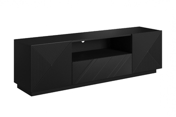TV skrinka Asha 167 cm z szuflada i wneka - Čierny mat