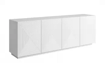 Komoda Asha 200 cm - biely mat