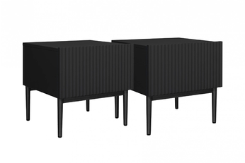 Komplet szafek nocnych Nicole 46 cm - Čierny / čierny nozki