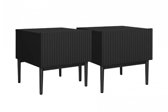 Komplet szafek nocnych Nicole 46 cm - Čierny / čierny nozki