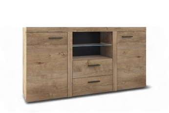 Komoda se zásuvkami Luiza 2F2S - 157 cm - dub lefkas