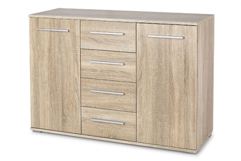 Komoda se zásuvkami Lima KM-4 - 116 cm - dub sonoma