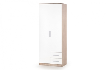 skříň Lima S-2 - 80 cm - dub sonoma / bílá