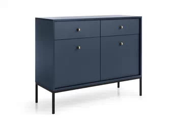 Komoda Eladia 104 cm dvojdverová so zásuvkami - granat