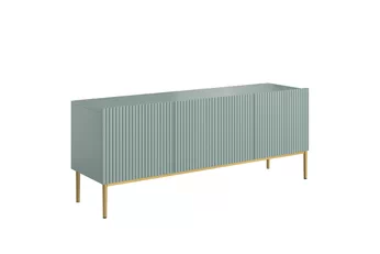 skříňka RTV Nicole 150 cm na kovových nohách z szuflada - szalwia / zlote nozki - Limitowana oferta