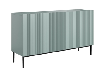 Komoda Nicole 150 cm třídveřová s frézovanou přední částí - szalwia / černá nozki - Limitowana oferta