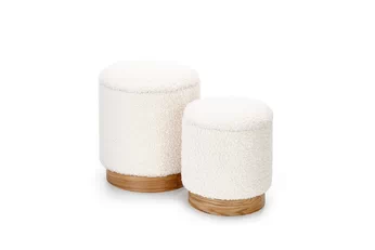 Komplet puf Cancun - Krémový / prírodné