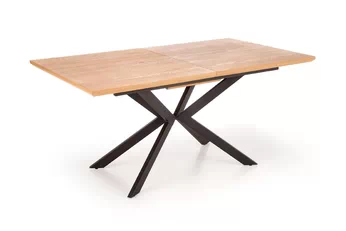 Stôl rozkladany Legarto 160-200x90 cm - Dub prírodné / Čierny