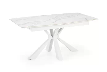Stôl rozkladany Nolvari 160-200x89 cm - Biely mramor