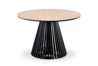 Stôl okragly MIYAKI 120 cm - Dub prírodné / Čierny