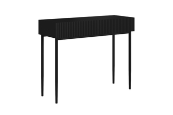 Písací stôl Nicole 100 cm so zásuvkami - Čierny mat / čierny nozki