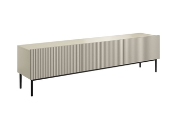 TV skrinka Nicole 200 cm na kovových nohách z szuflada - kašmír / čierny nozki