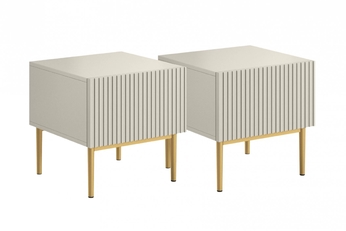 Komplet szafek nocnych Nicole 46 cm - kašmír / zlote nozki
