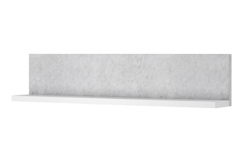 függő polc Bota 01 - 150 cm - fehér / beton colorado