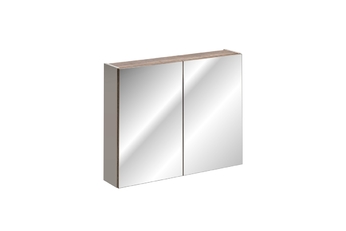 Závesná skrinka zrkadlová Santa Fe Taupe 80 cm - kremíková šedá