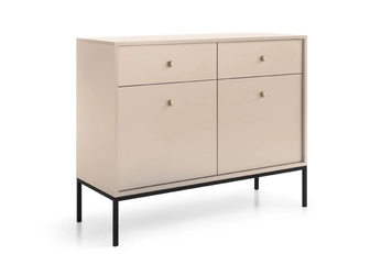 Komoda Eladia 104 cm dvojdverová so zásuvkami - Béžová - Koncovka Série