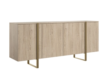 Komoda Verica 200 cm štvordverová - Dub biszkoptowy / zlote nozki