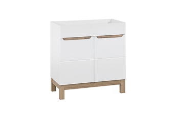 dvojdverová Skrinka pod umywalke Bali White 80 cm - Dub wotan/biely lesk 