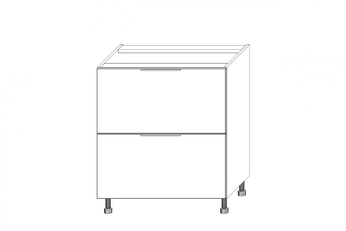 Skrinka Kuchynská dolná KAMMONO K2 DSS70/2 so zásuvkami do riadu plyty grzewczej 