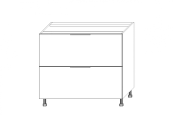 Skrinka Kuchynská dolná KAMMONO K2 DSS90/2 so zásuvkami do riadu plyty grzewczej 