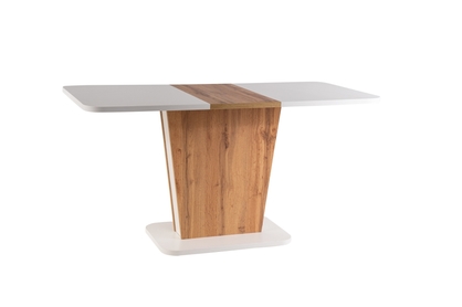 Stôl rozkladany Calipso 110-145x68 cm - Biely / Dub wotan