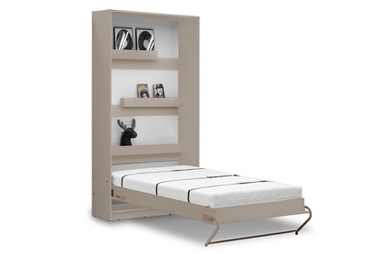 Vertikální sklápěcí postel 90x200 Basic New Elegance - congo / kašmír