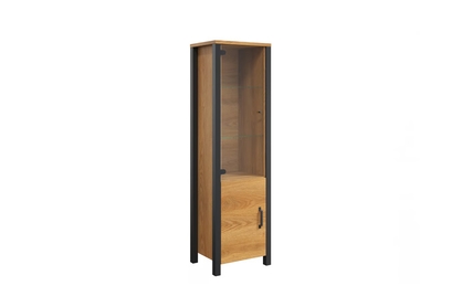 Vitrína Olin 05 50 cm - Dub karmel / Čierny supermat - ponuka Limitowana