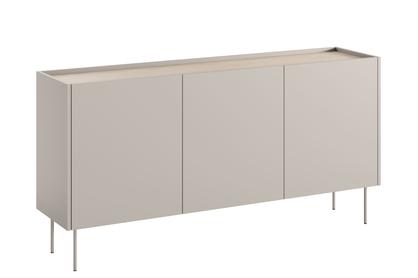 Komoda Desin 170 cm s kovovými nohami - kašmír / dub nagano