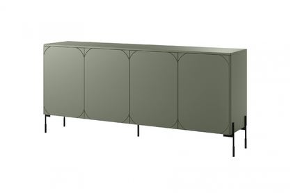 Komoda Sonatia 200 cm s 2 ukrytými zásuvkami - olivová