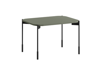 Obdĺžnikový konferenčný stolík Sonatia 70 cm na kovových nohách - olivový