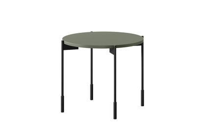 Okrúhly konferenčný stolík Sonatia 45 cm na kovových nohách - olivový