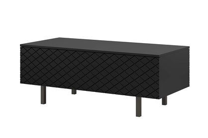 Scalia II 120 2K dohányzóasztal fiókkal - Fekete matt / Fekete lábak