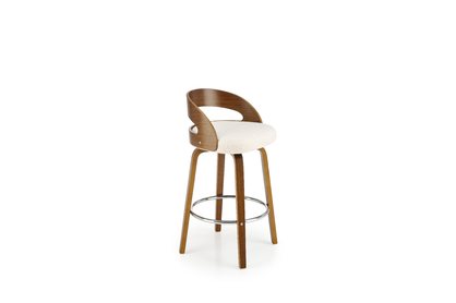 H110 Barová židle Krémový / ořechový