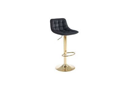H120 Barová stolička Nohy - zlaté, Sedák - Čierny (1p=1szt)