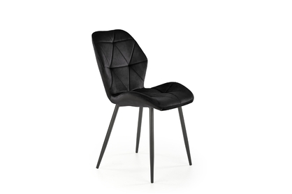 Čalúnená stolička Jasminio - čierny zamat Bluvel 19