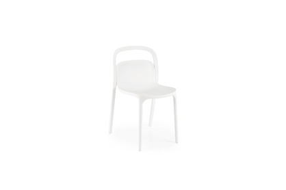 Stohovateľná jedálenská stolička K490 - biela