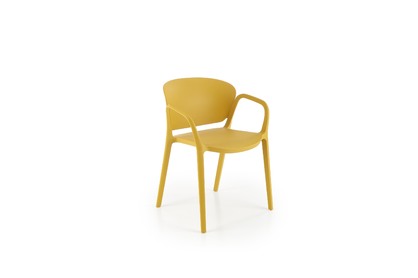 K491 műanyag szék - mustár színben